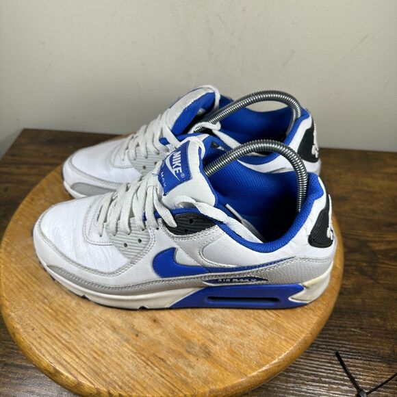 Nike Air Max 90 White Royal Blue Shoes Mens Size 9 FN6843-100 main image 7
